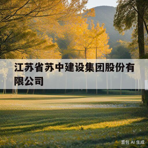 江苏省苏中建设集团股份有限公司(江苏省苏中建设集团股份有限公司破产)