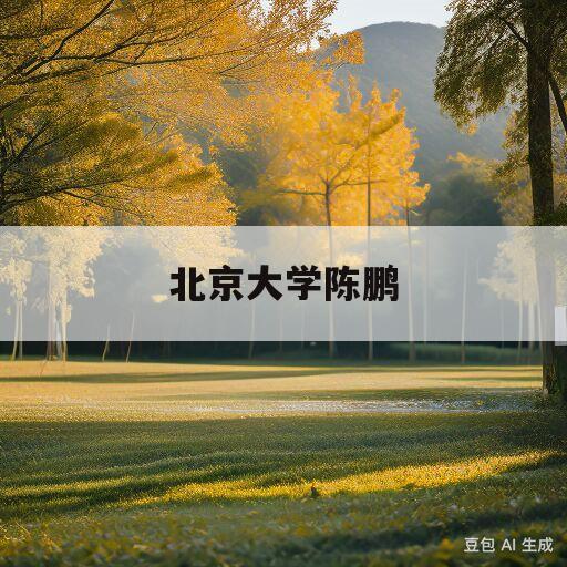 北京大学陈鹏(北京大学陈鹏课题组主页)