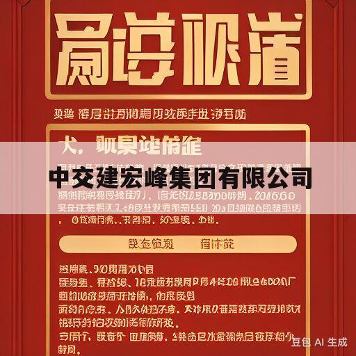 中交建宏峰集团有限公司(江西致恒建筑工程有限公司)