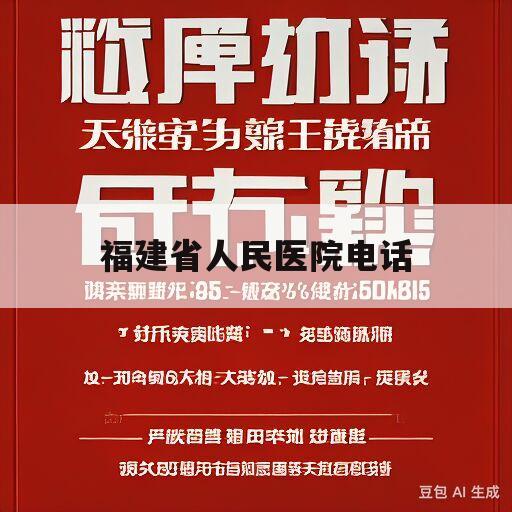 福建省人民医院电话(福建省人民医院电话号码消化科高主任电话)