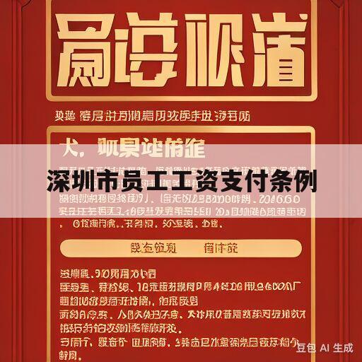 深圳市员工工资支付条例(深圳市员工工资支付条例全文)